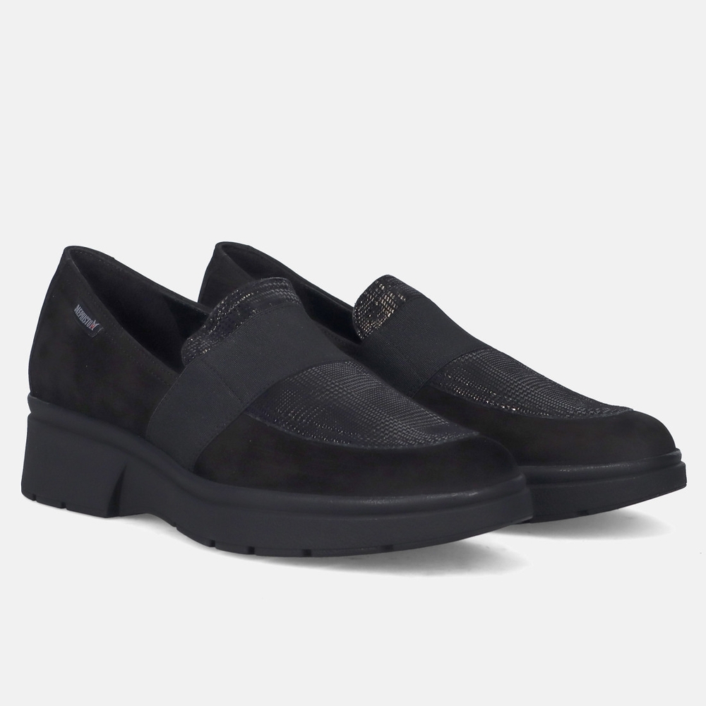 Mephisto Debby women's moccasin in black suede (leather) NWOT